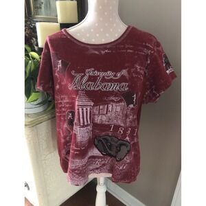 VTG P Michael University of Alabama Crimson Tide Bling Short Sleeve Women's XL
